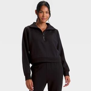 All In Motion 1/2 Zip Pullover Black Jacket